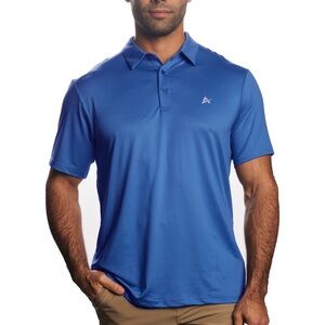 Artic Cool Mens Hydrofreeze Athletic Cooling Polo Shirt XL Blue Performance UPF